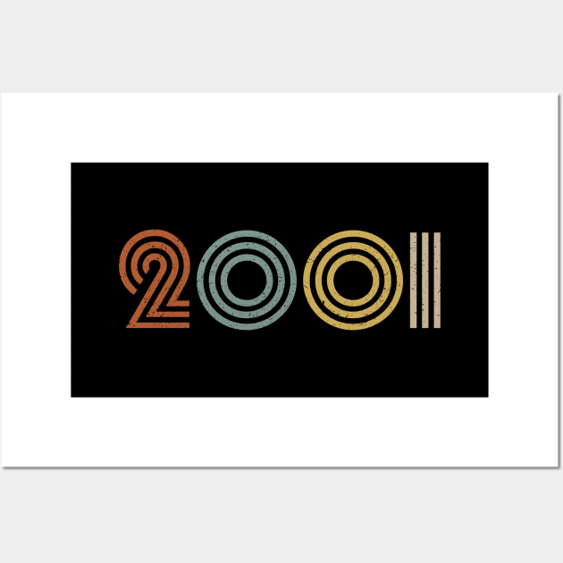 2001 Birth Year Retro Style Wall Art by Elsie Bee Designs